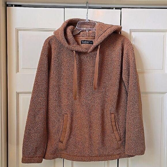 ABERCROMBIE & Fitch Cozy Tan Sherpa Hoodie,Size S,NWOT! - Picture 1 of 7